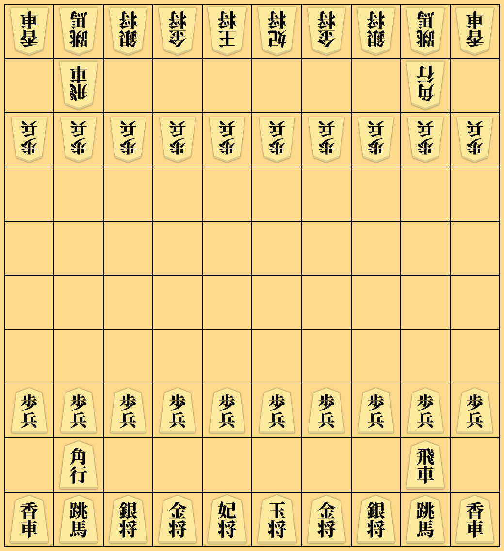 御妃将棋の初期配置